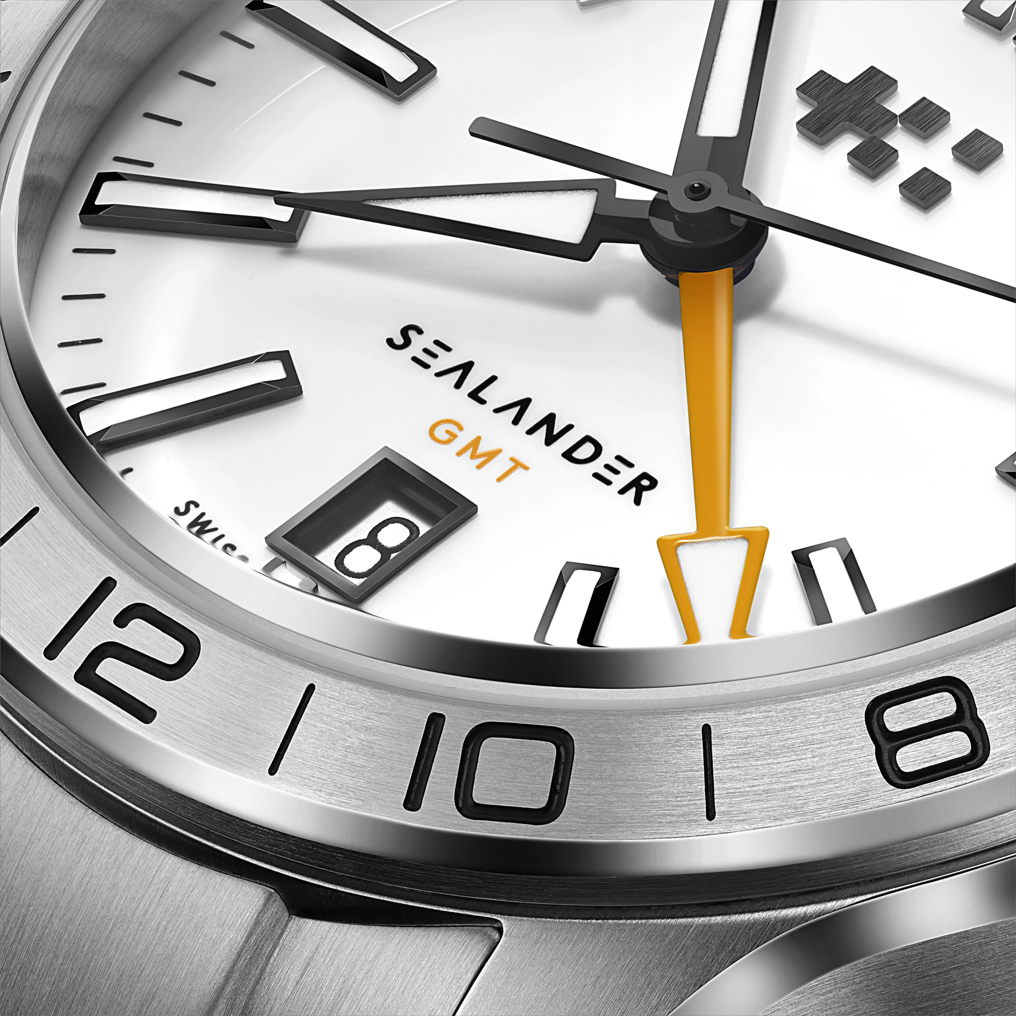 Christopher Ward C63 Sealander GMT Otomatik Beyaz C6339AGM4S00W0VC detay görseli 3
