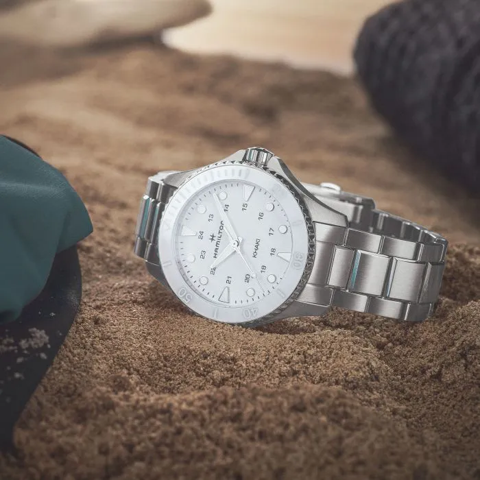 Hamilton Khaki Navy Scuba Quartz White H82221110 detay görseli 4