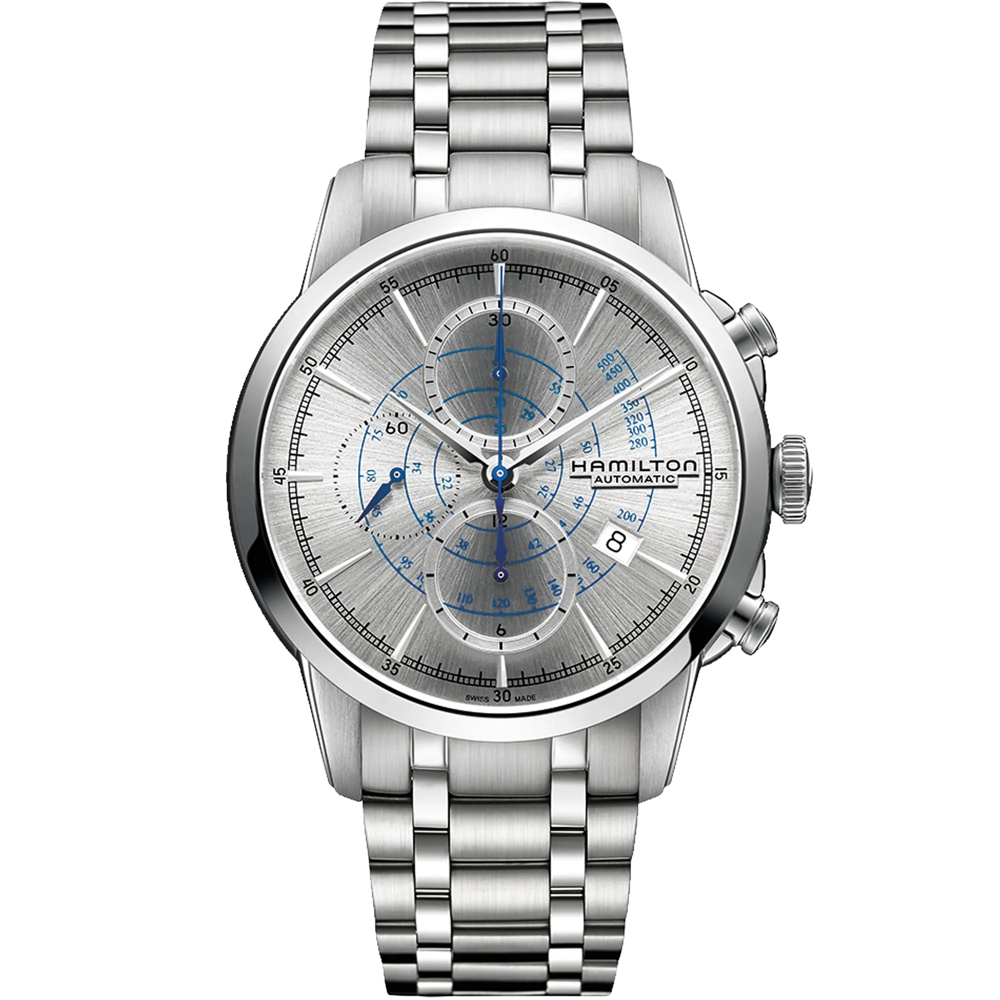 Hamilton American Classic RailRoad Auto Chrono Silver H40656181 detay görseli 1
