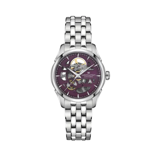 Beğenmek için çift tıkla Hamilton Jazzmaster Skeleton Otomatik Mor H32265101 Görsel 1