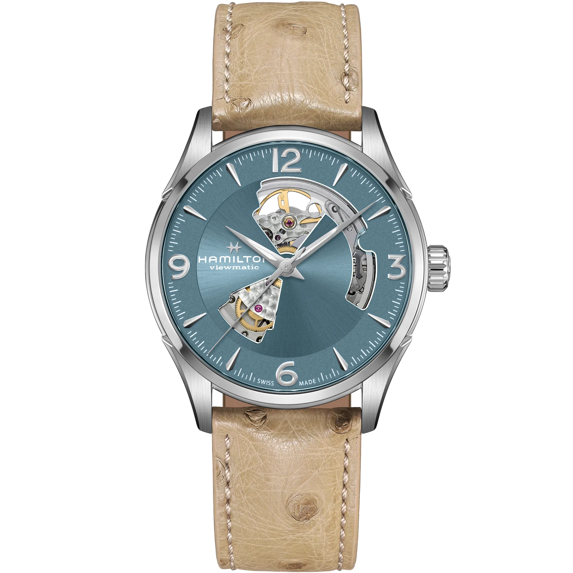 Hamilton Jazzmaster Open Heart Auto Otomatik Mavi H32705842 detay görseli 1
