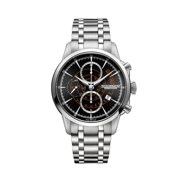 Hamilton American Classic RailRoad Auto Chrono Otomatik Siyah H40656131