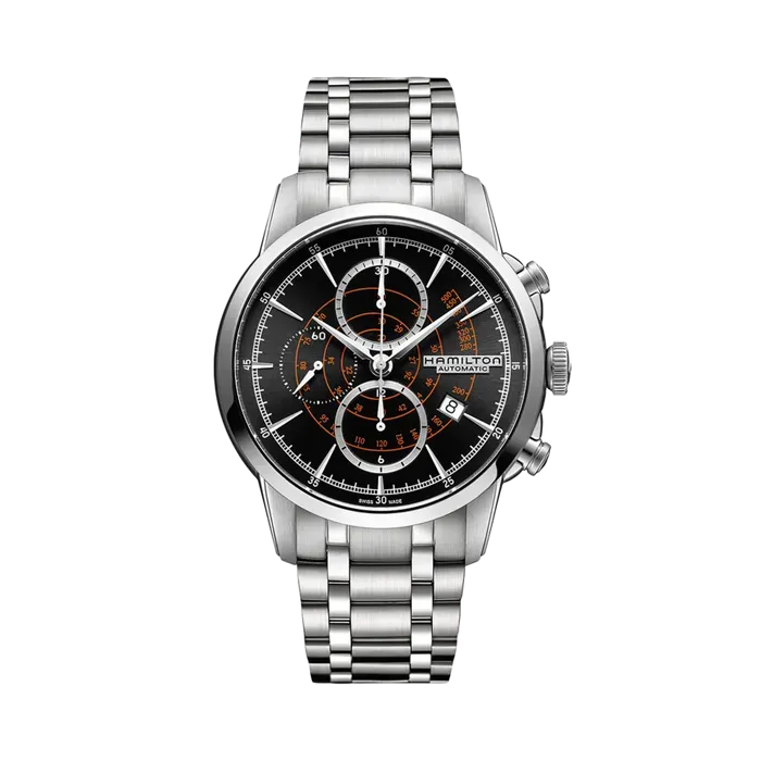 Hamilton American Classic RailRoad Auto Chrono Otomatik Siyah H40656131