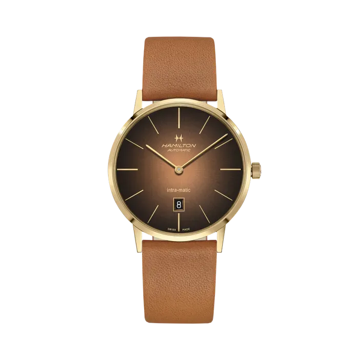 Hamilton American Classic Intra-Matic Auto Otomatik Kahverengi H38735501
