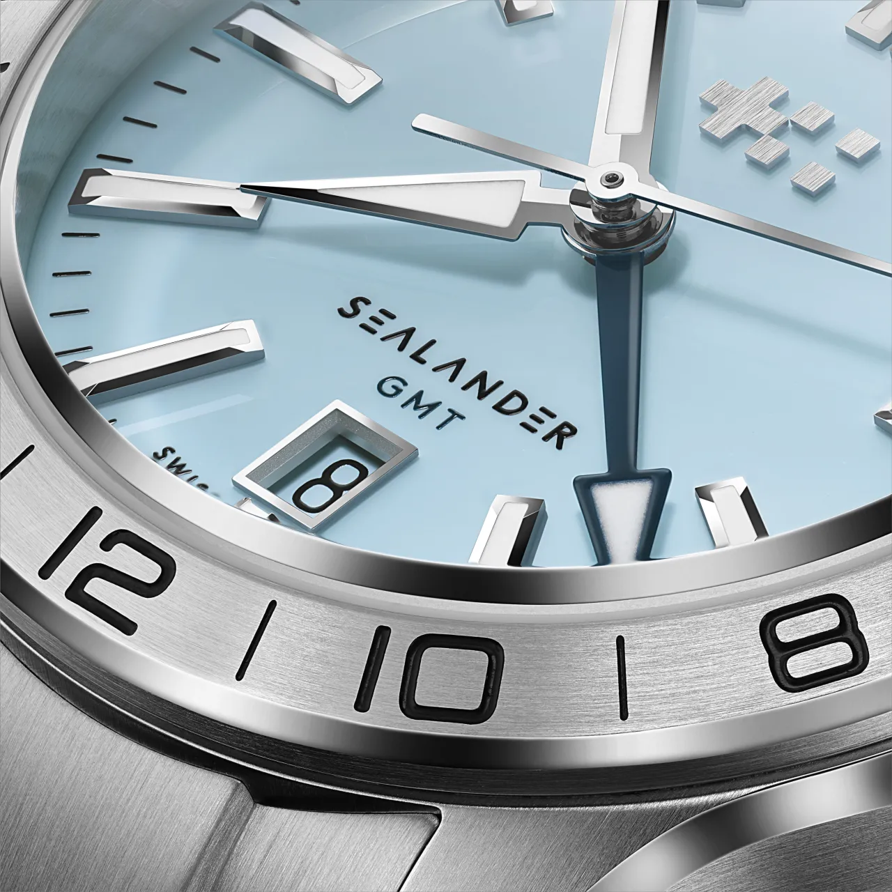 Christopher Ward C63 Sealander GMT Otomatik Sky Blue C6339AGM4S00B0B1 detay görseli 3