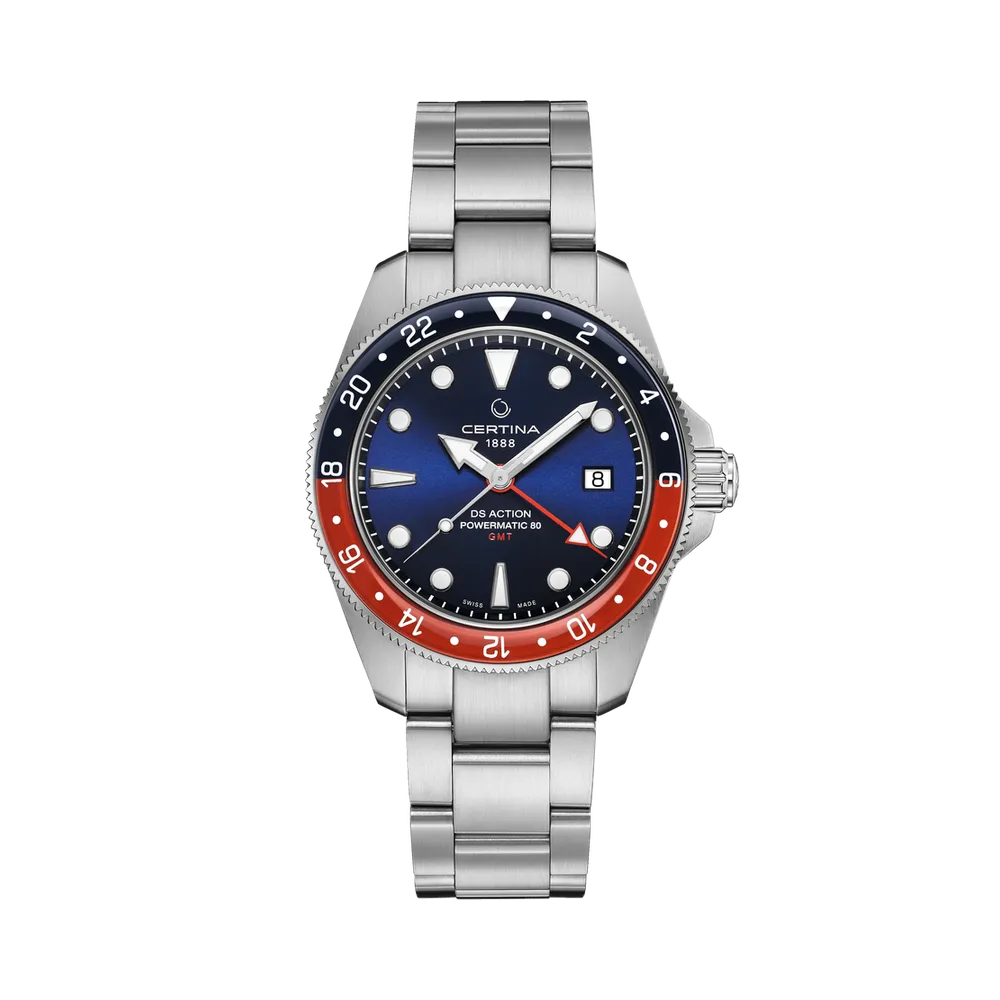 Certina DS Action GMT Powermatic 80 Otomatik Mavi C0329291104100