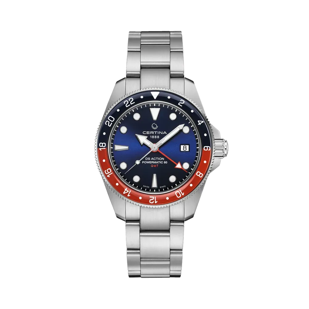 Certina DS Action GMT Powermatic 80 Otomatik Mavi C0329291104100