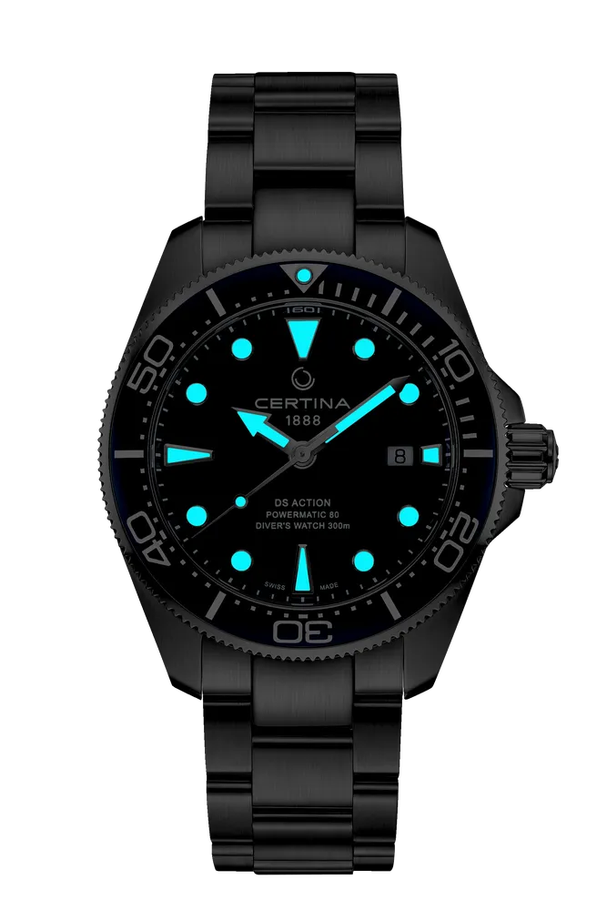 Certina DS Action Diver 43mm Powermatic 80 Otomatik Mavi C0326071104100 detay görseli 1