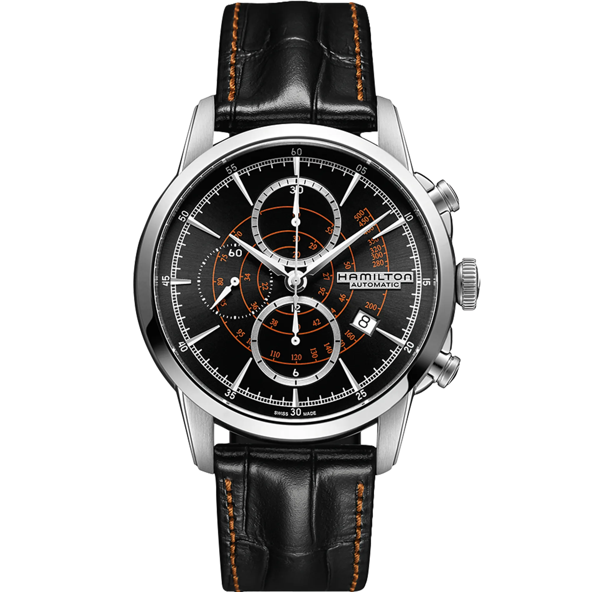 Hamilton American Classic RailRoad Auto Chrono Otomatik Siyah H40656731 detay görseli 1