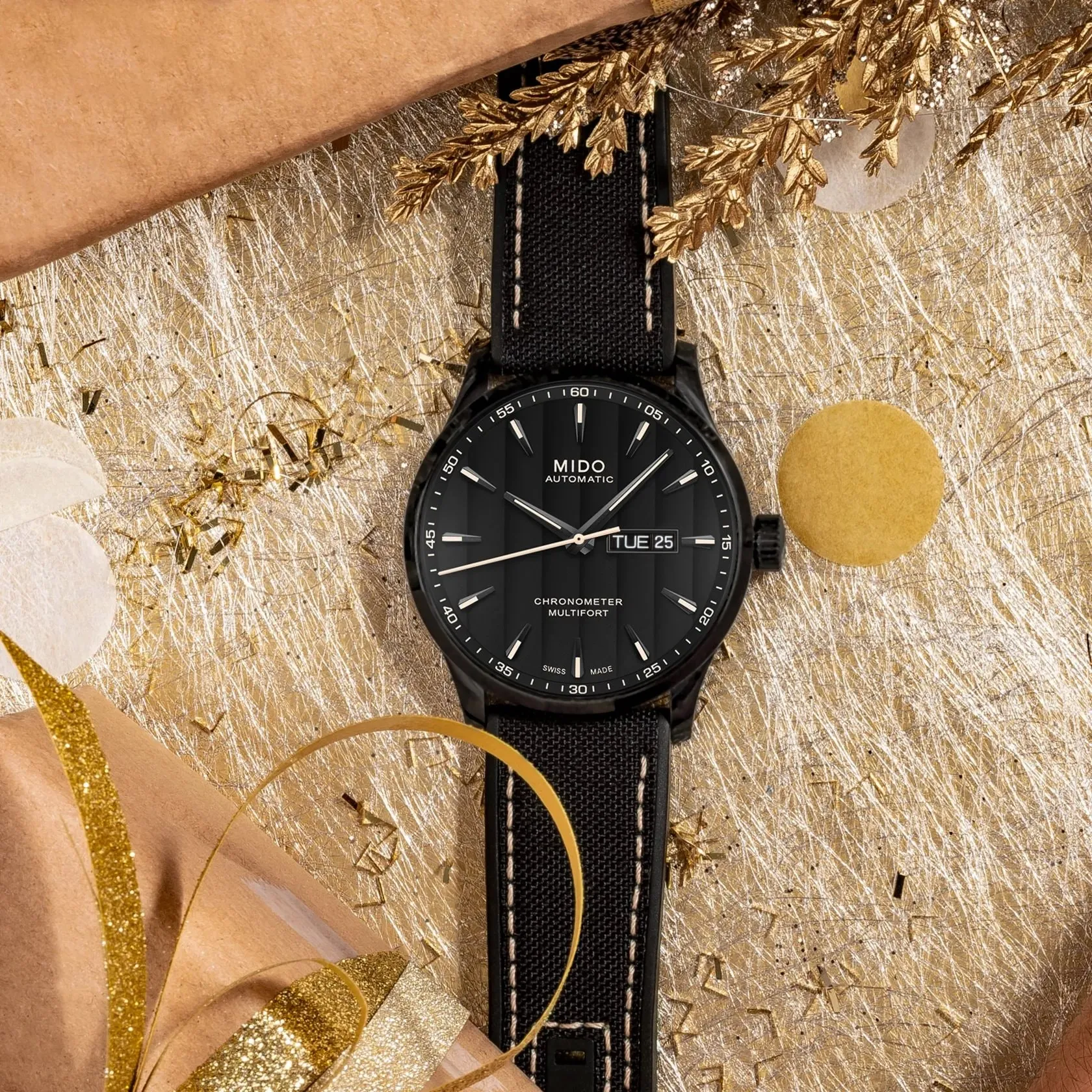 MIDO Multifort Chronometer 1 Otomatik Siyah M0384313705100 detay görseli 4