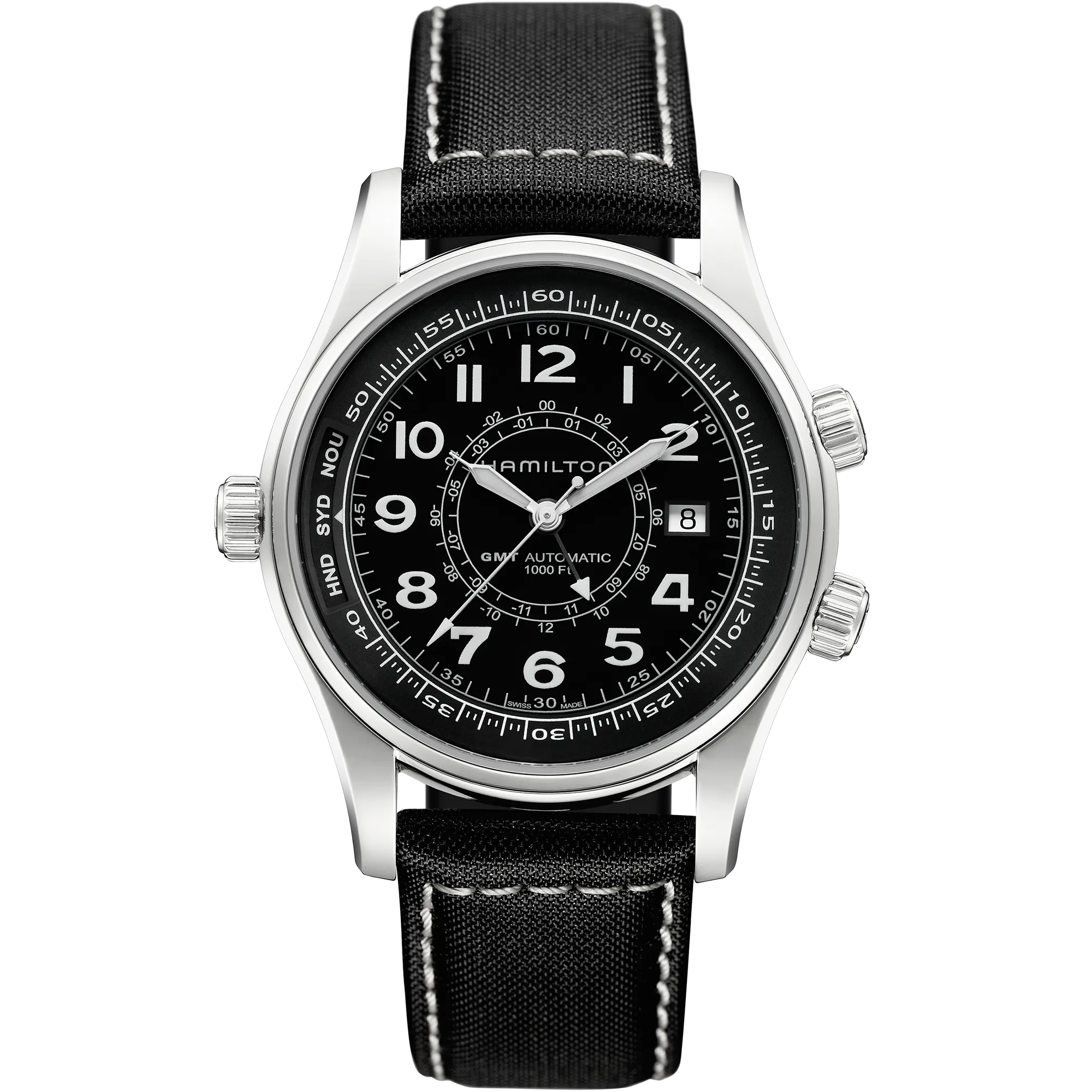 Hamilton Khaki Navy UTC Auto Otomatik Siyah H77505433 detay görseli 1
