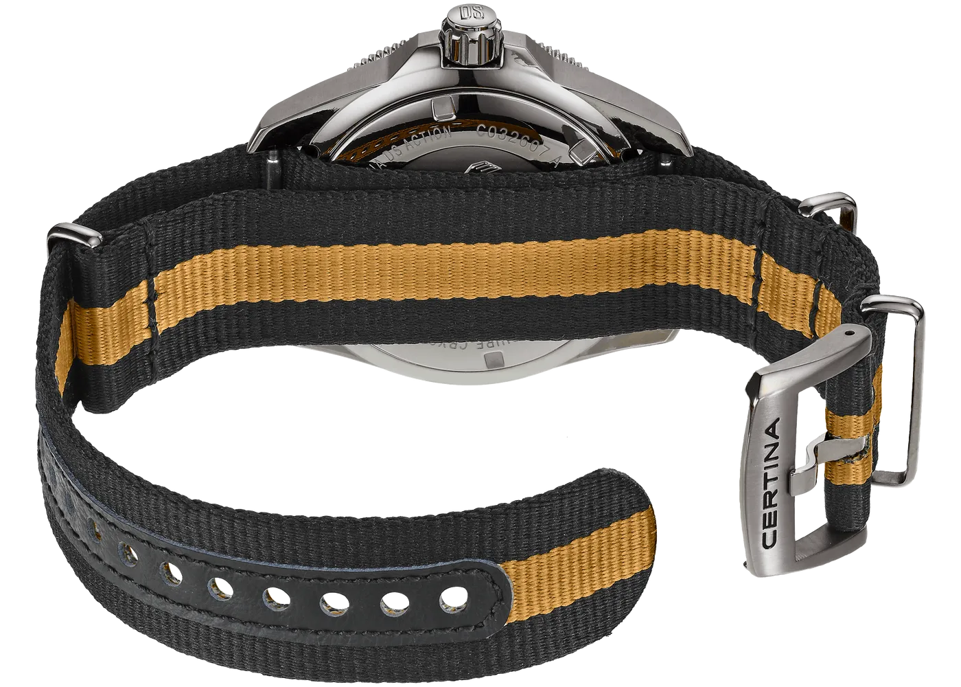 Certina DS Action Diver 43mm Powermatic 80 Otomatik Siyah C0326074805100 detay görseli 3