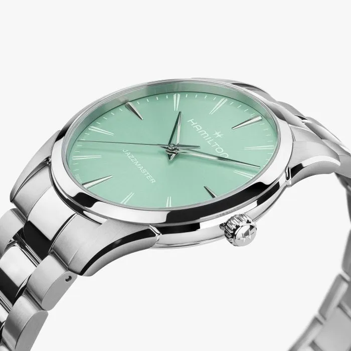 Hamilton Jazzmaster Quartz 40mm Mavi H32461161 detay görseli 3