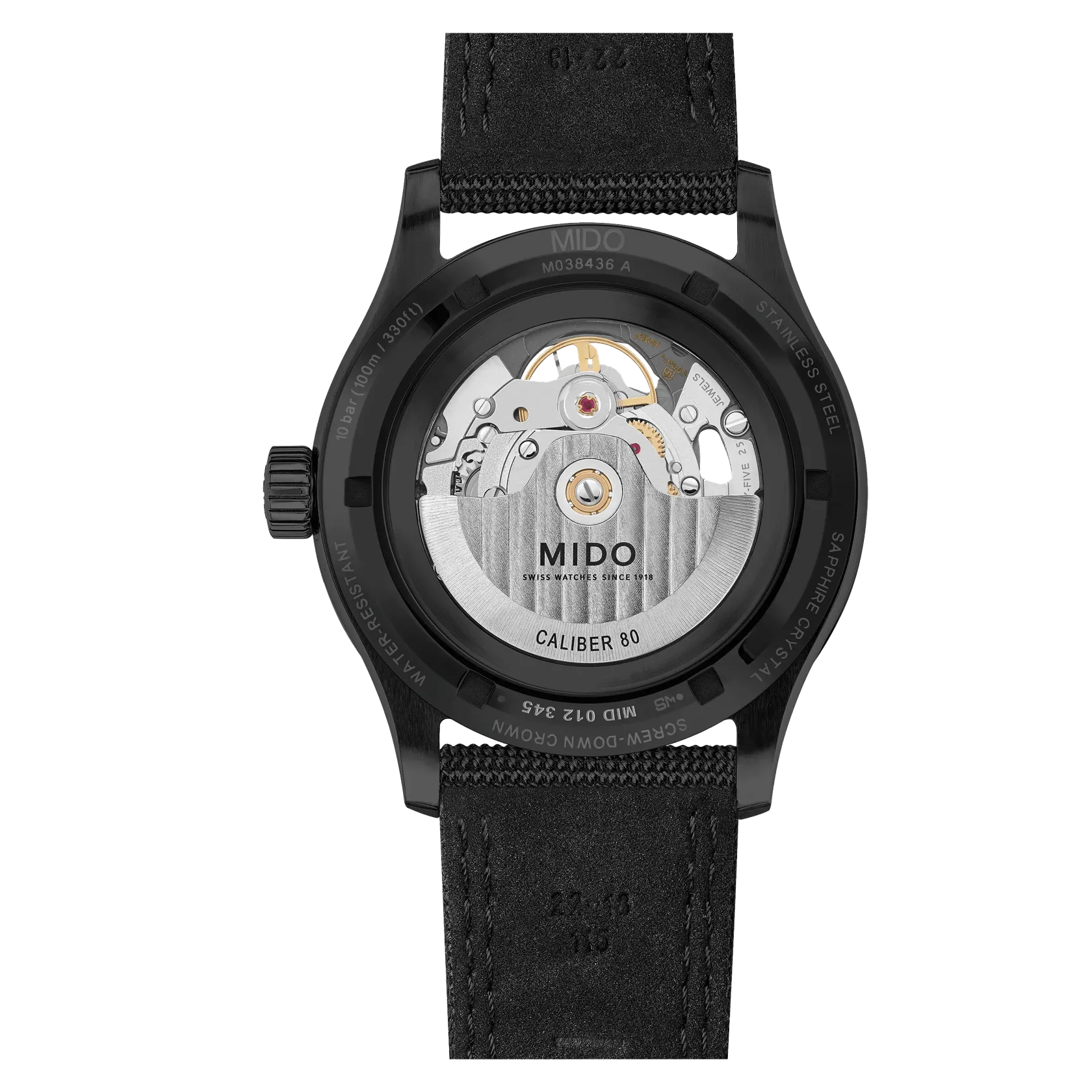 MIDO Multifort Skeleton Vertigo Otomatik Siyah M0384363705100 detay görseli 1