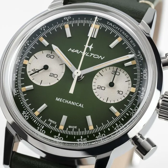 Hamilton American Classic Intra-matic Chronograph H Yeşil H38429861 detay görseli 5