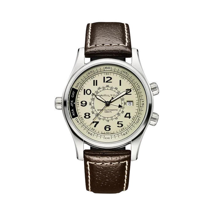 Hamilton Khaki Navy Khaki UTC Auto Beige H77525553