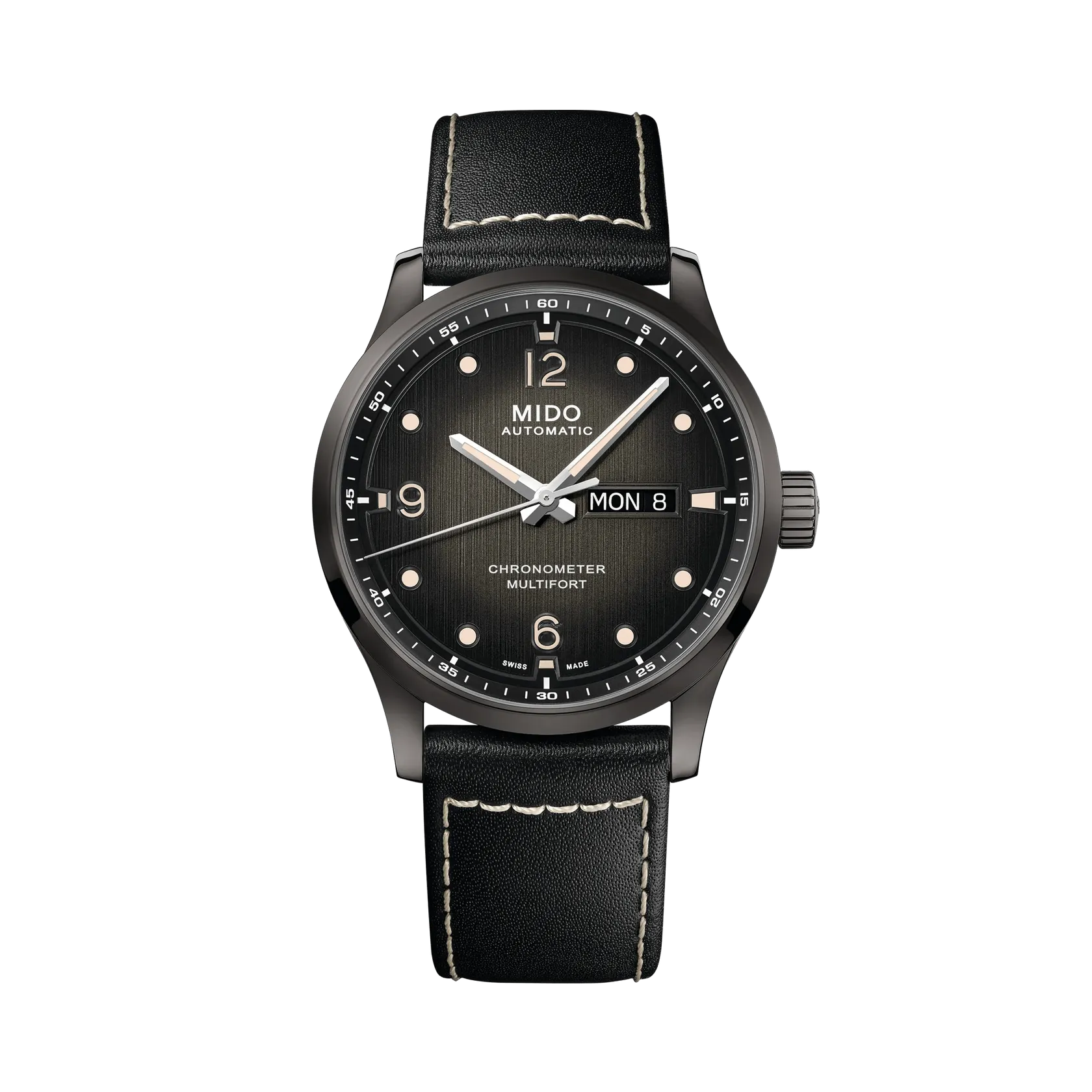 Mido Multifort M Chronometer Otomatik Siyah Gri M0384313605700