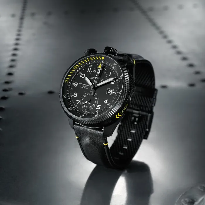 Hamilton Khaki Aviation Takeoff Auto Chrono Otomatik Siyah H76786733 detay görseli 1