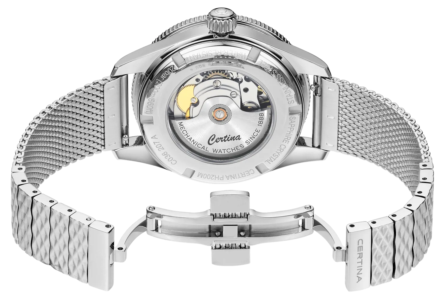 Certina DS PH200M 39mm Powermatic 80 Otomatik Kahverengi C0362071129600 detay görseli 3