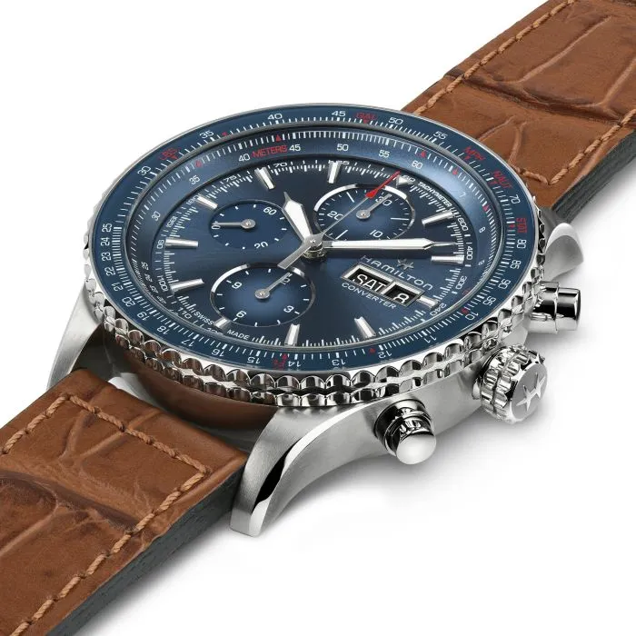 Hamilton Khaki Aviation Converter Auto Chrono Mavi H76746540 detay görseli 1