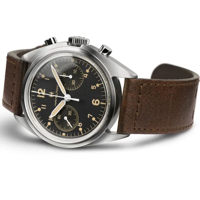 Hamilton Khaki Aviation Pilot Pioneer Mechanical Chrono Black H76409530 detay görseli 2