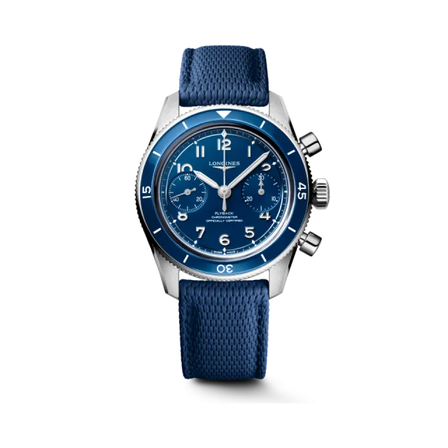 Beğenmek için çift tıkla Longines Spirit Pilot Flyback Mat Mavi L37214939 Görsel 1