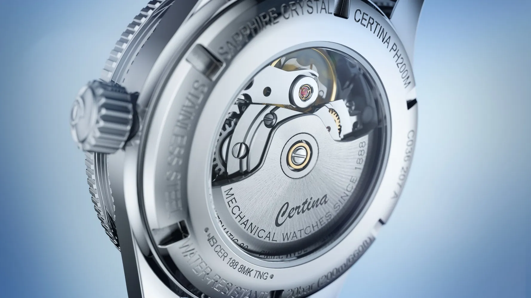 Certina DS PH200M 39mm Powermatic 80 Mother Of Pearl C0362071812600 detay görseli 5