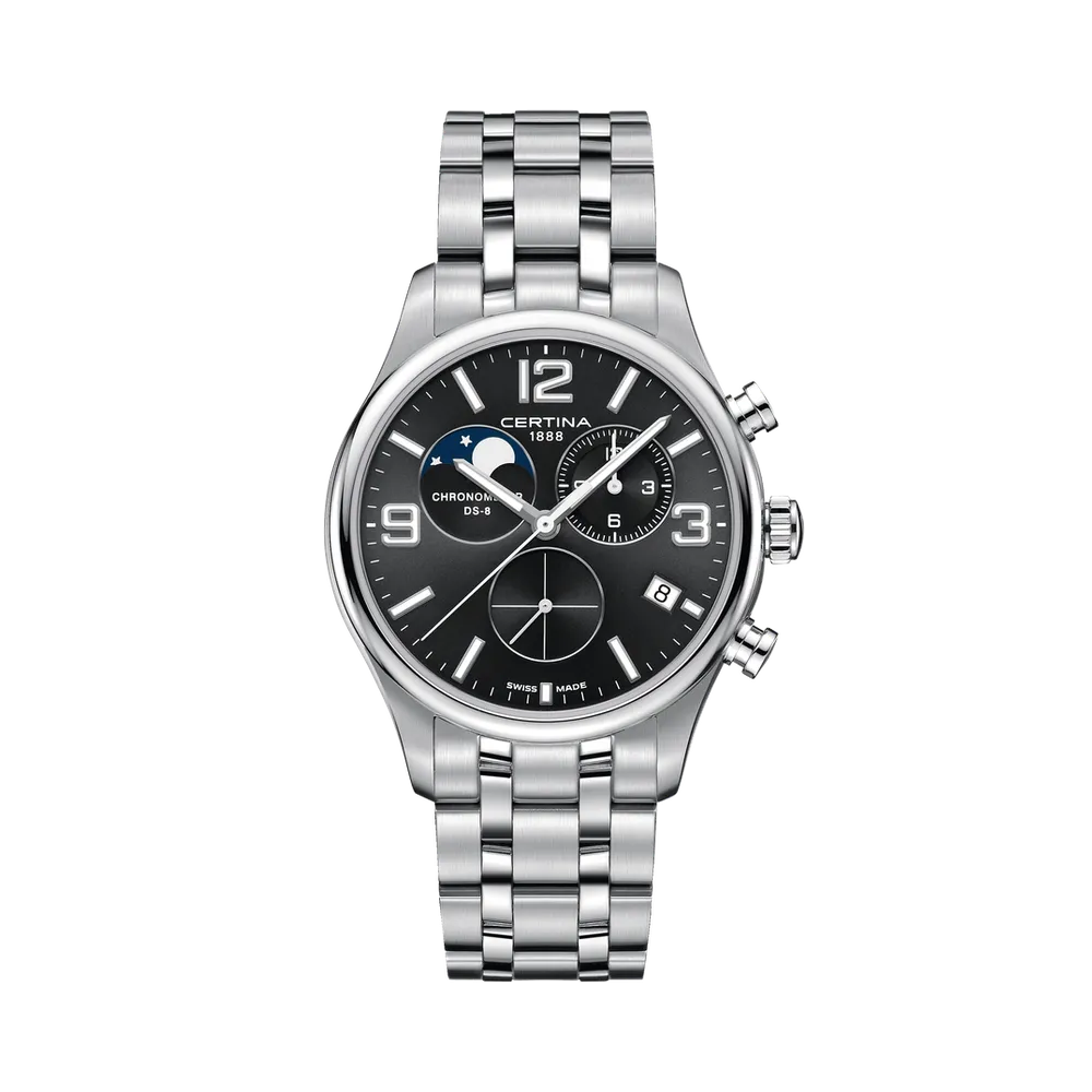 Certina DS-8 Chronograph Moon Phase Black C0334601105700