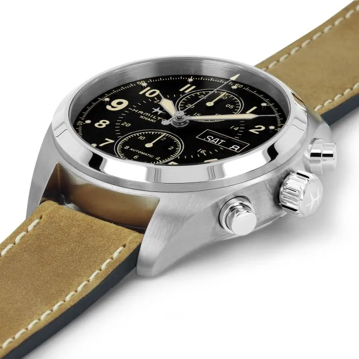Hamilton Khaki Field Auto Chrono Otomatik Siyah H71616535 detay görseli 3