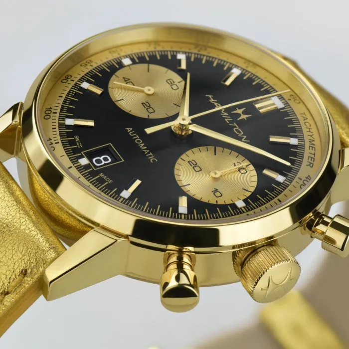 Hamilton American Classic Intra-Matic Auto Chrono Otomatik Siyah H38436830 detay görseli 3