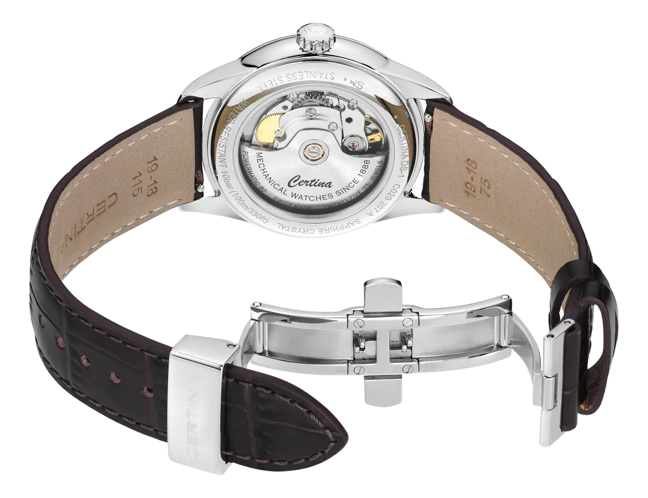 Certina DS-1 38mm Otomatik Yeşil C0292071609100 detay görseli 2