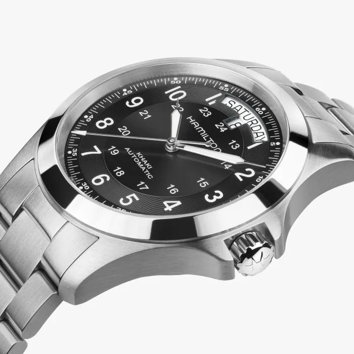 Hamilton Khaki Field King Day-Date 40mm Otomatik Siyah H64475130 detay görseli 3