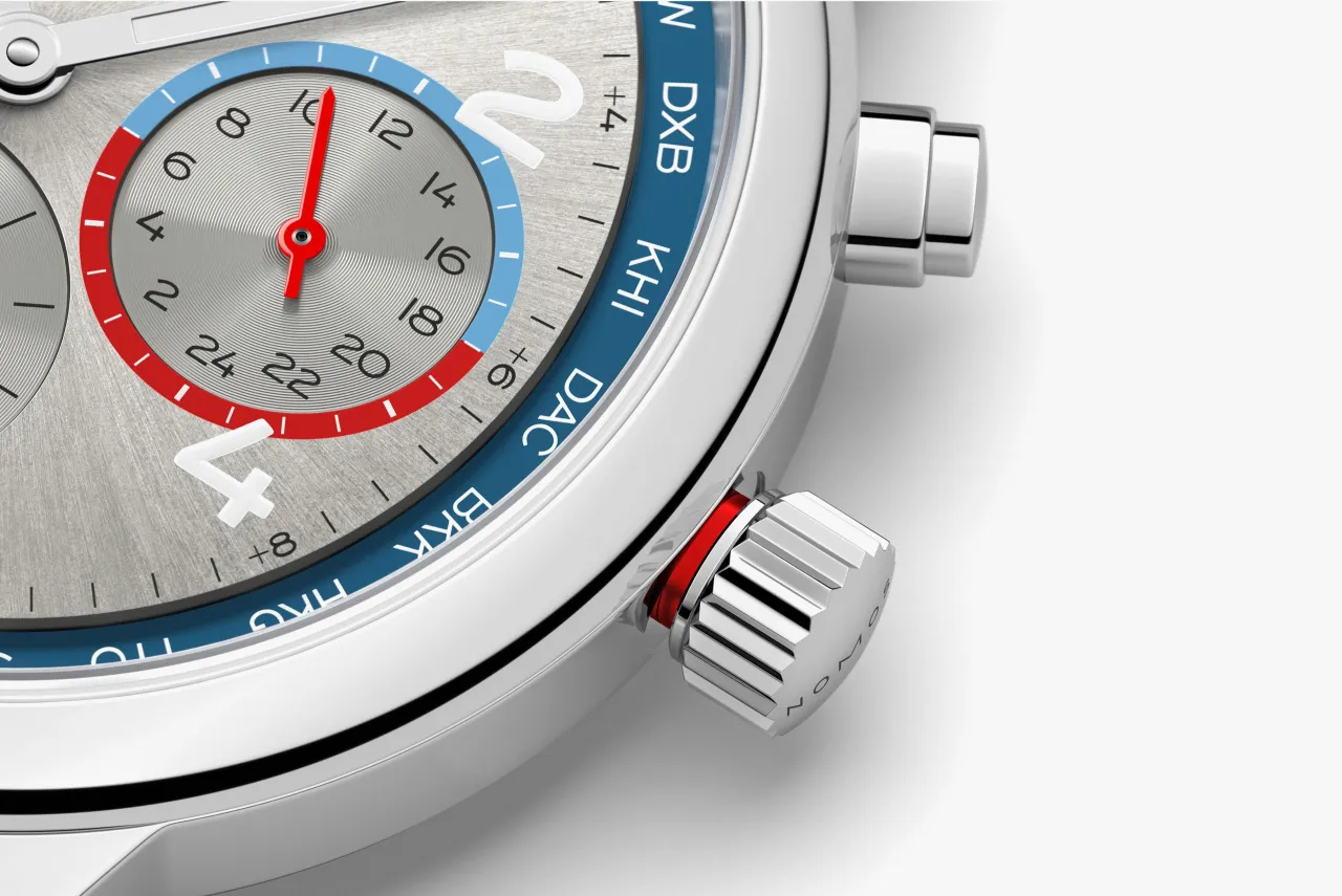 NOMOS Glashütte Club Sport Neomatik Worldtimer Silver Otomatik 791SB detay görseli 4