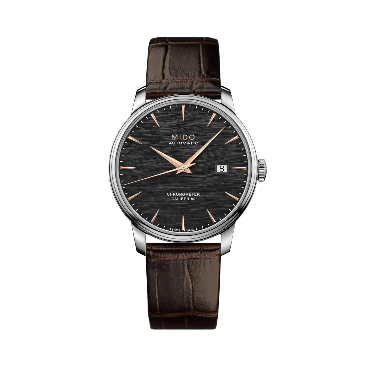 Mido Baroncelli Chronometer Silicon Gent Otomatik Antrasit M0274081606100
