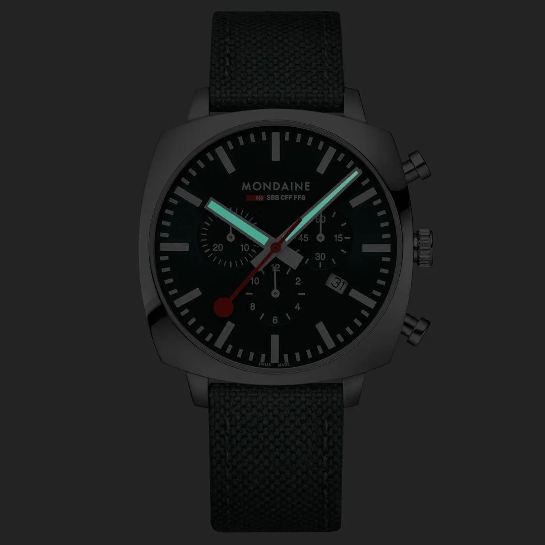Mondaine Grand Cushion Green MSL41460LFSET detay görseli 1