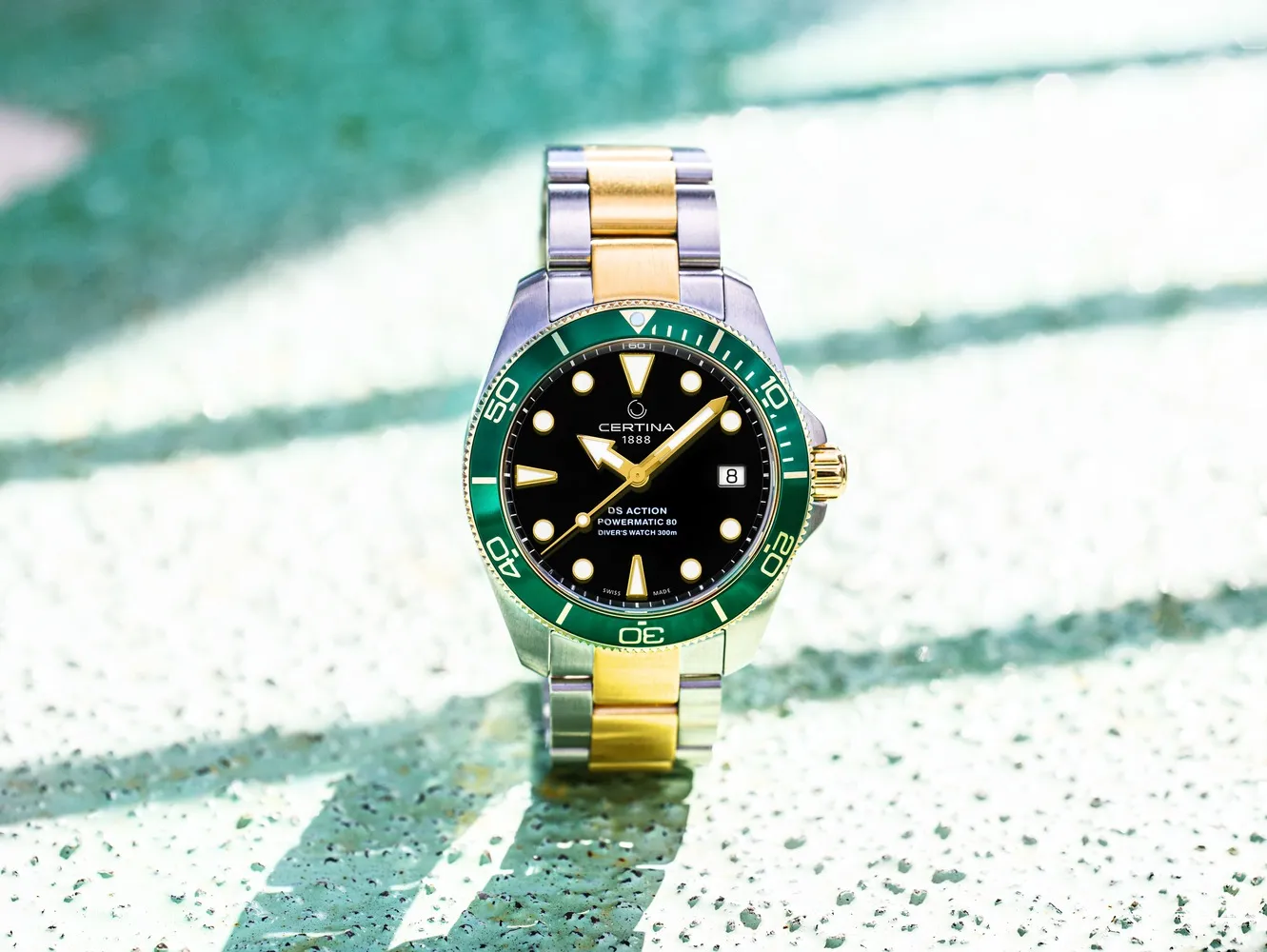 Certina DS Action Diver 38mm Powermatic 80 Otomatik Siyah C0328072205101 detay görseli 1