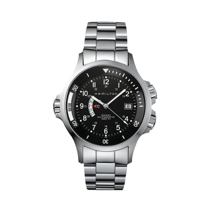 Hamilton Khaki Navy GMT Auto Black H77615133