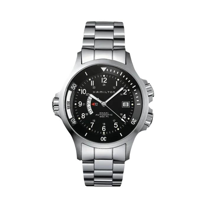 Hamilton Khaki Navy GMT Auto Black H77615133