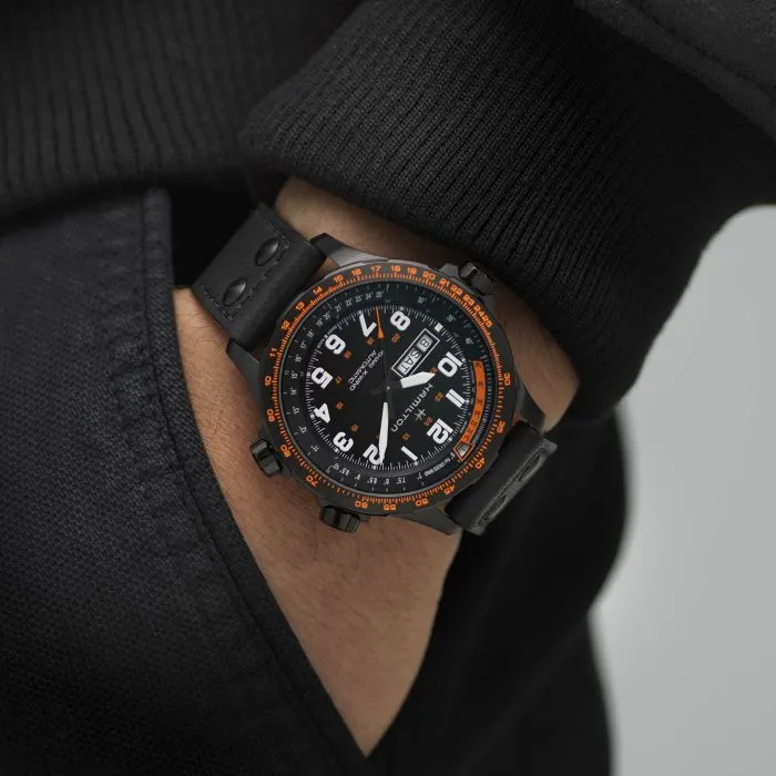 Hamilton Khaki Aviation X-Wind Day Date Auto Siyah H77785733 detay görseli 5