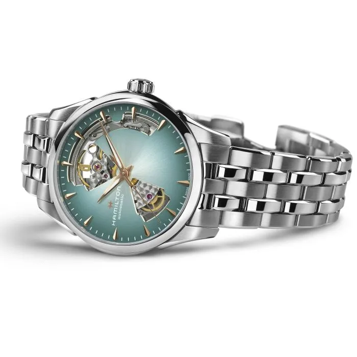 Hamilton Jazzmaster Open Heart Auto 36mm Mavi H32215143 detay görseli 1