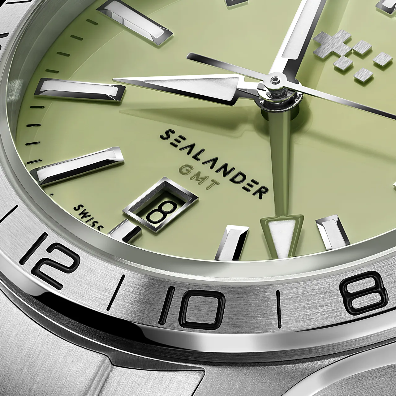 Christopher Ward C63 Sealander GMT Pistachio Otomatik C6342AGM4S00V0RK detay görseli 3