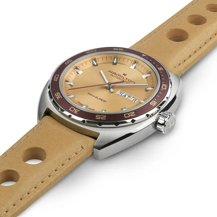 Hamilton American Classic Pan Europ Day Date Auto Beige H35435820 detay görseli 1