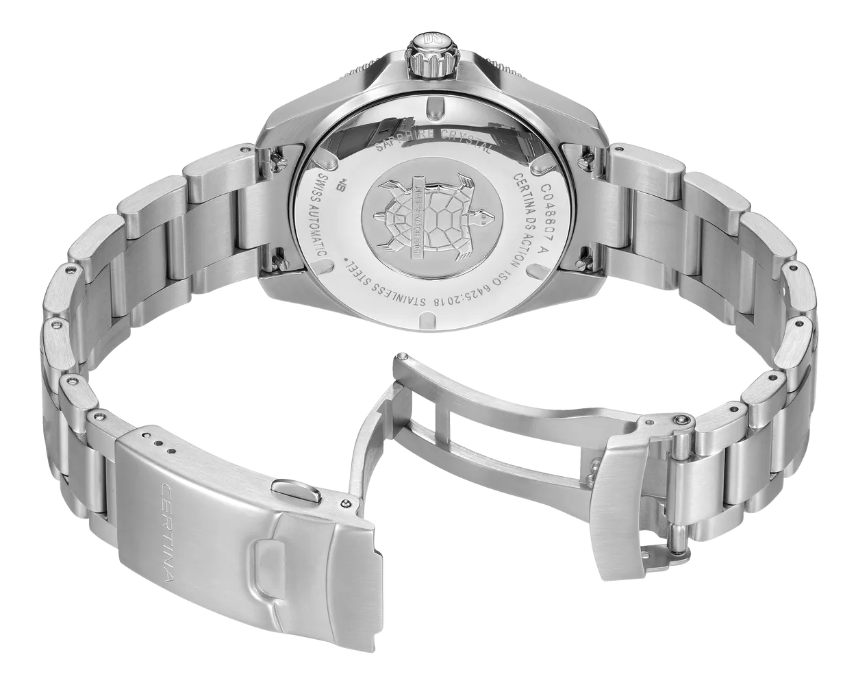 Certina DS Action Diver 38mm Powermatic 80 Otomatik Siyah C0488071105100 detay görseli 3