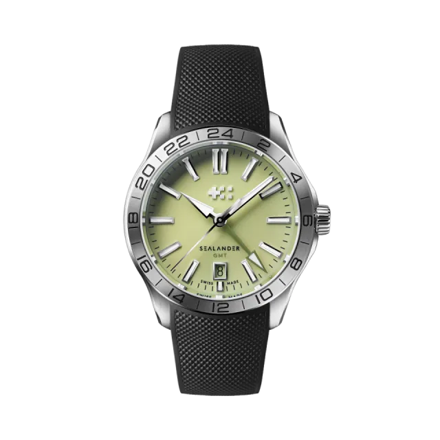 Beğenmek için çift tıkla Christopher Ward C63 Sealander GMT Otomatik Pistachio C6339AGM4S00V0RK Görsel 1