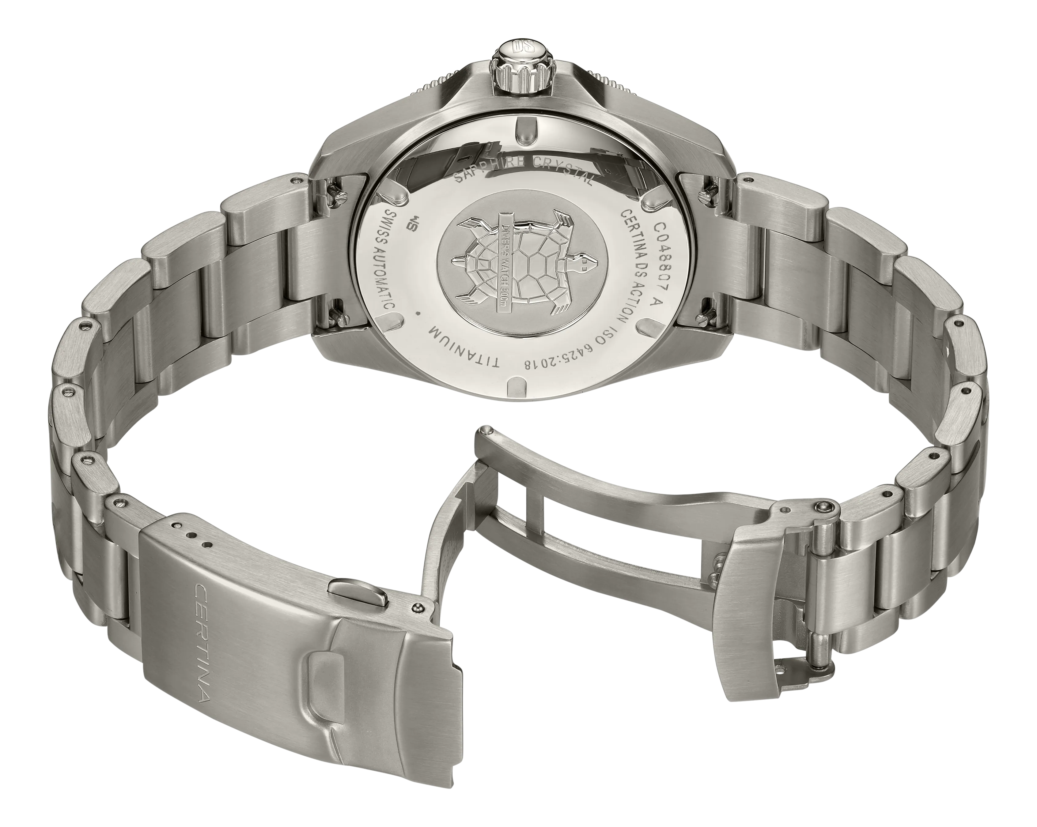 Certina DS Action Diver 38mm Titanium Otomatik Blue C0488074404100 detay görseli 3