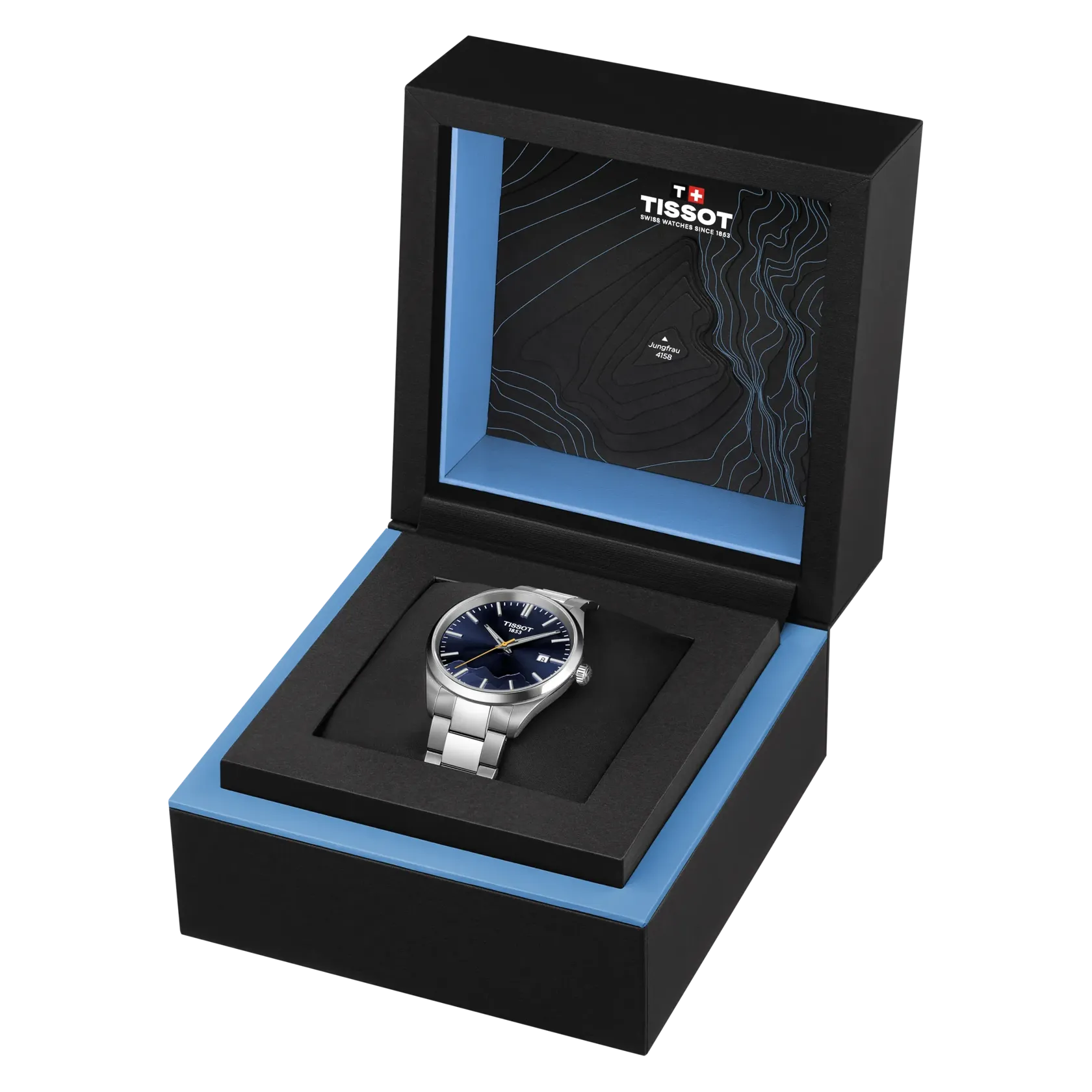Tissot PR 100 Jungfraubahn Mavi T1504101104102 detay görseli 5