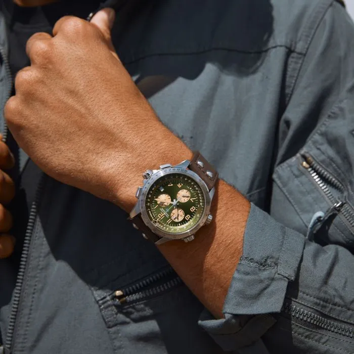 Hamilton Khaki Aviation X-Wind GMT Chrono Quartz Yeşil H77932560 detay görseli 5