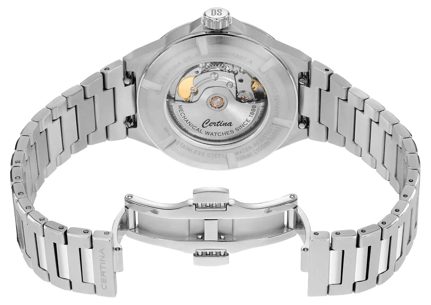 Certina DS-7 Powermatic 80 Otomatik Açık Mavi C0434071135100 detay görseli 3