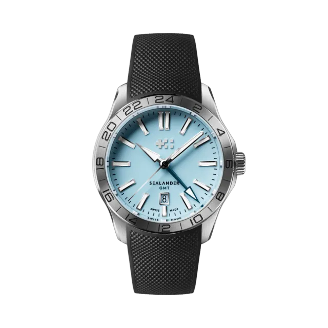 Beğenmek için çift tıkla Christopher Ward C63 Sealander GMT Otomatik Sky Blue C6342AGM4S00B0RK Görsel 1