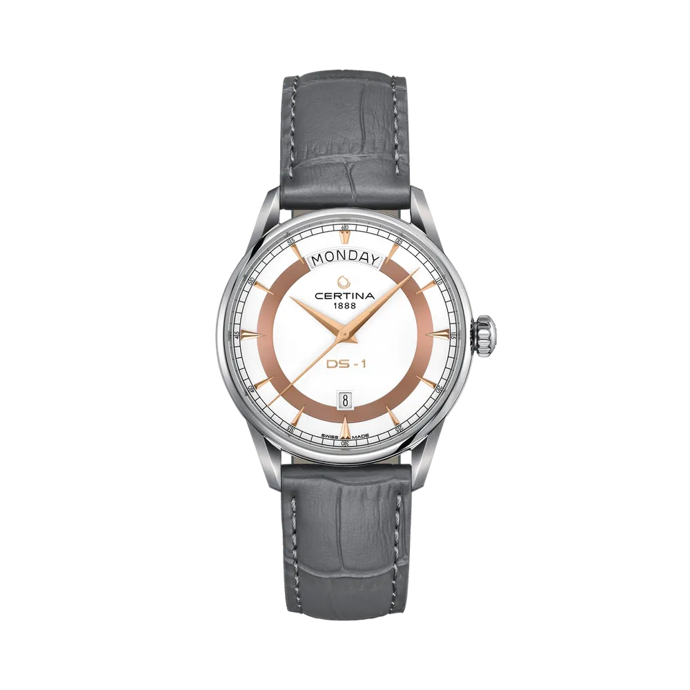 Certina DS-1 Day Date Otomatik Beyaz C0294301601101
